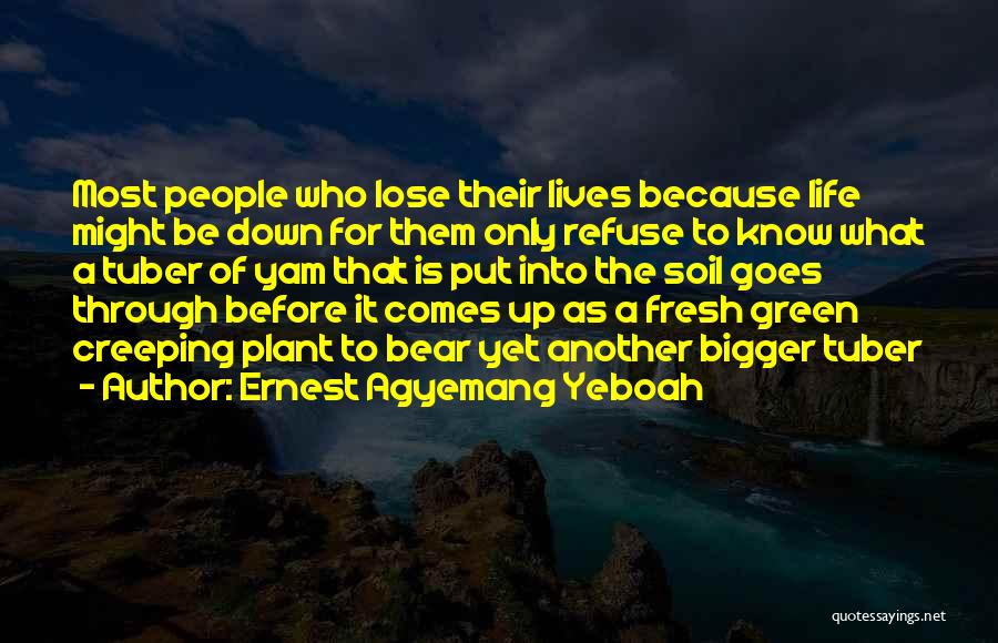 Ernest Agyemang Yeboah Quotes: Most People Who Lose Their Lives Because Life Might Be Down For Them Only Refuse To Know What A Tuber