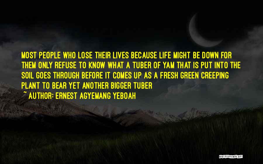 Ernest Agyemang Yeboah Quotes: Most People Who Lose Their Lives Because Life Might Be Down For Them Only Refuse To Know What A Tuber