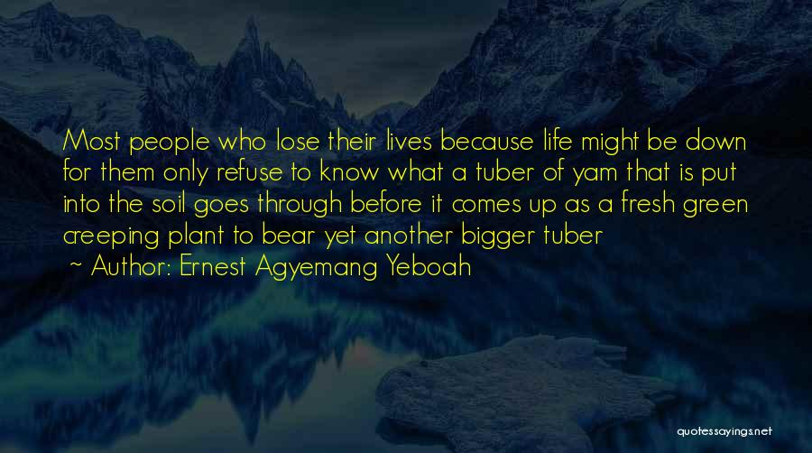 Ernest Agyemang Yeboah Quotes: Most People Who Lose Their Lives Because Life Might Be Down For Them Only Refuse To Know What A Tuber