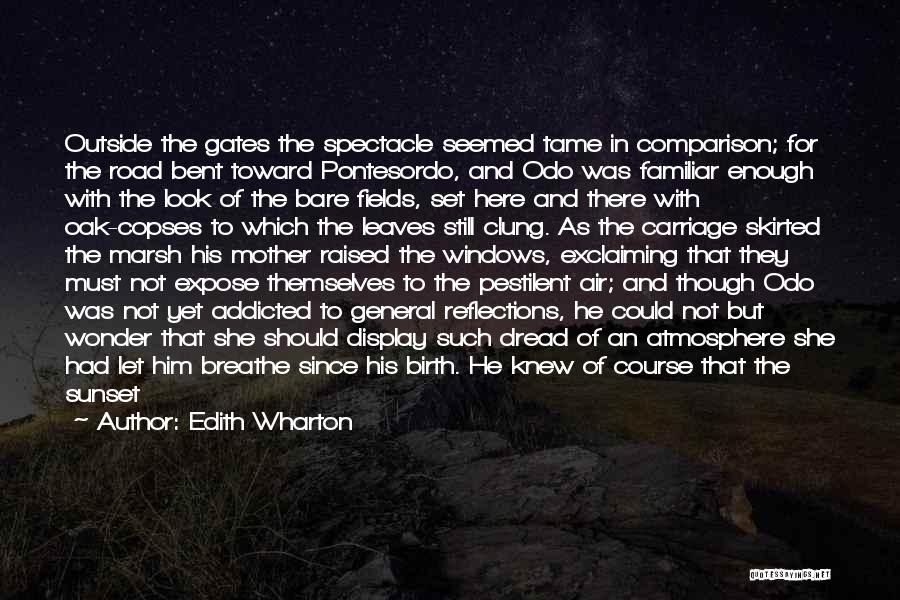 Edith Wharton Quotes: Outside The Gates The Spectacle Seemed Tame In Comparison; For The Road Bent Toward Pontesordo, And Odo Was Familiar Enough