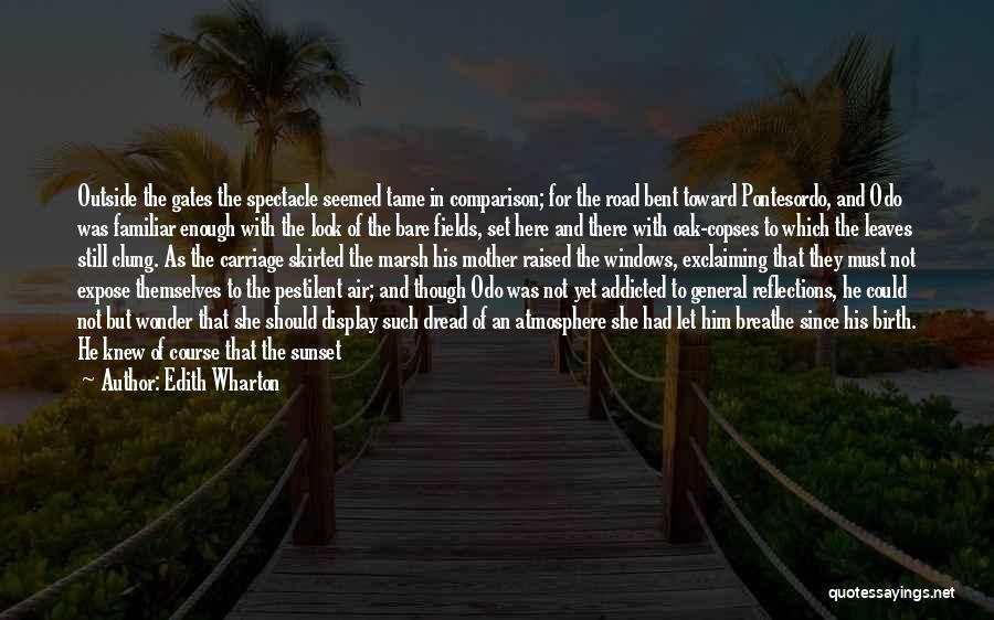 Edith Wharton Quotes: Outside The Gates The Spectacle Seemed Tame In Comparison; For The Road Bent Toward Pontesordo, And Odo Was Familiar Enough