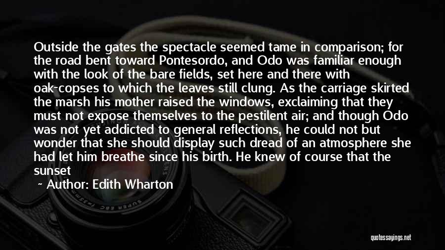 Edith Wharton Quotes: Outside The Gates The Spectacle Seemed Tame In Comparison; For The Road Bent Toward Pontesordo, And Odo Was Familiar Enough