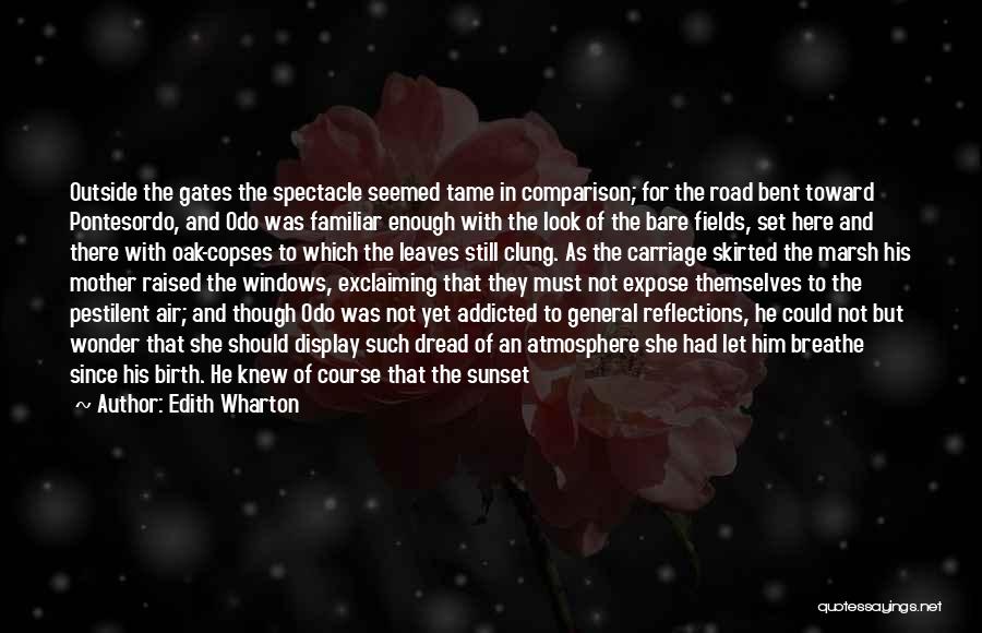 Edith Wharton Quotes: Outside The Gates The Spectacle Seemed Tame In Comparison; For The Road Bent Toward Pontesordo, And Odo Was Familiar Enough