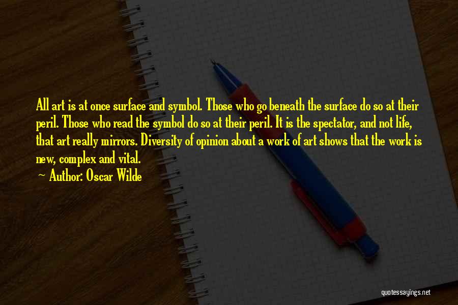 Oscar Wilde Quotes: All Art Is At Once Surface And Symbol. Those Who Go Beneath The Surface Do So At Their Peril. Those