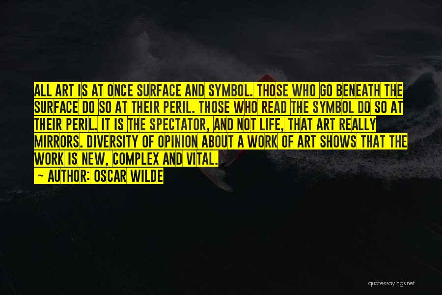 Oscar Wilde Quotes: All Art Is At Once Surface And Symbol. Those Who Go Beneath The Surface Do So At Their Peril. Those