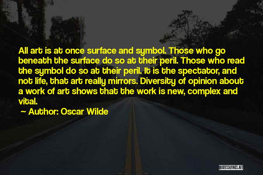 Oscar Wilde Quotes: All Art Is At Once Surface And Symbol. Those Who Go Beneath The Surface Do So At Their Peril. Those