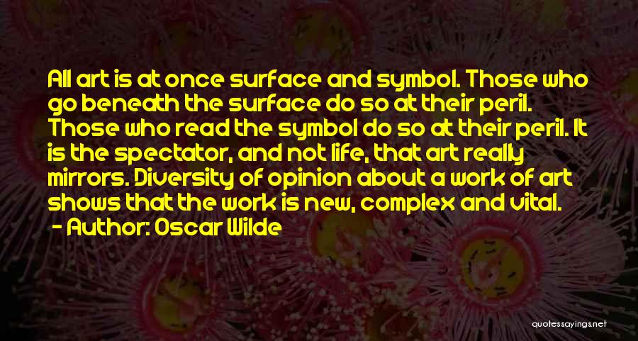 Oscar Wilde Quotes: All Art Is At Once Surface And Symbol. Those Who Go Beneath The Surface Do So At Their Peril. Those