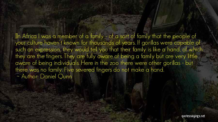 Daniel Quinn Quotes: [i]n Africa I Was A Member Of A Family - Of A Sort Of Family That The People Of Your