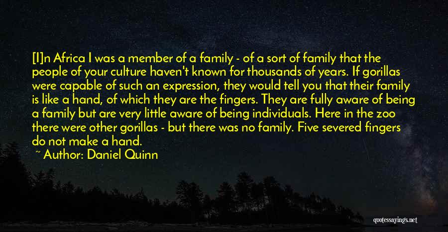 Daniel Quinn Quotes: [i]n Africa I Was A Member Of A Family - Of A Sort Of Family That The People Of Your