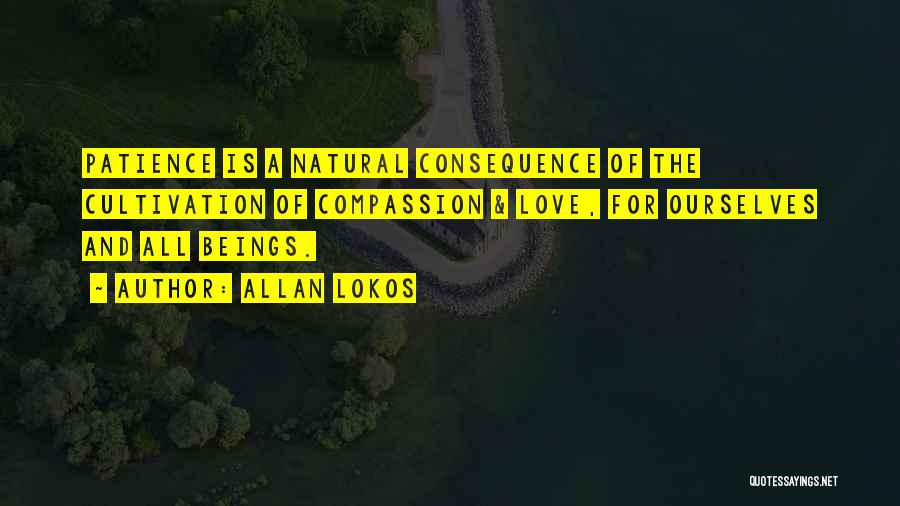 Allan Lokos Quotes: Patience Is A Natural Consequence Of The Cultivation Of Compassion & Love, For Ourselves And All Beings.