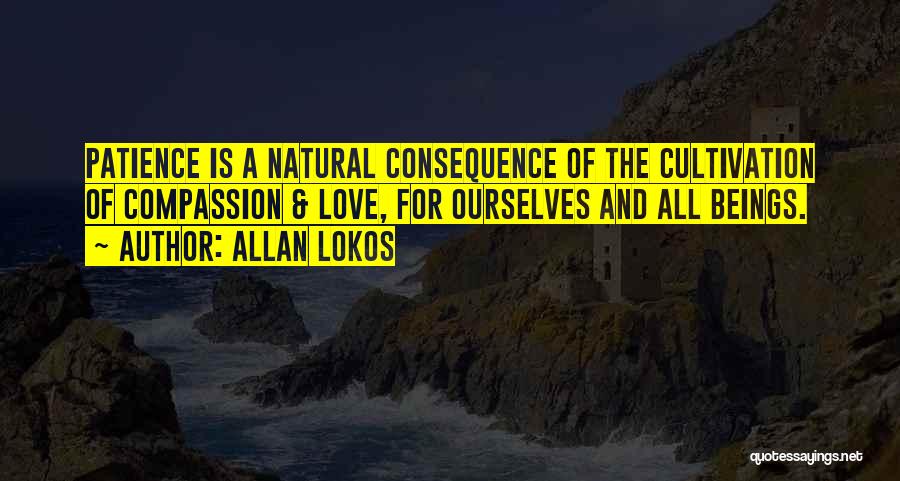 Allan Lokos Quotes: Patience Is A Natural Consequence Of The Cultivation Of Compassion & Love, For Ourselves And All Beings.