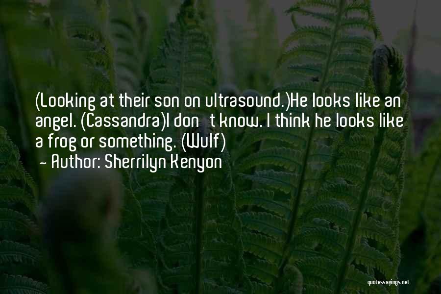 Sherrilyn Kenyon Quotes: (looking At Their Son On Ultrasound.)he Looks Like An Angel. (cassandra)i Don't Know. I Think He Looks Like A Frog