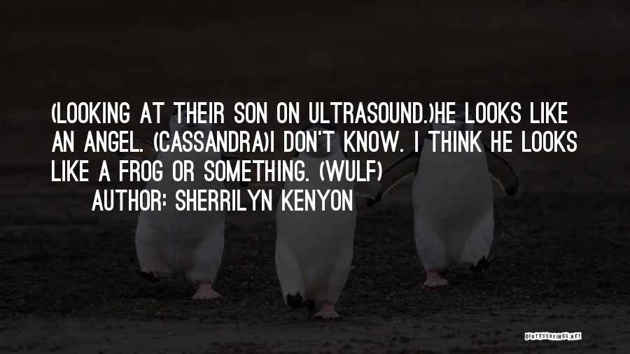 Sherrilyn Kenyon Quotes: (looking At Their Son On Ultrasound.)he Looks Like An Angel. (cassandra)i Don't Know. I Think He Looks Like A Frog