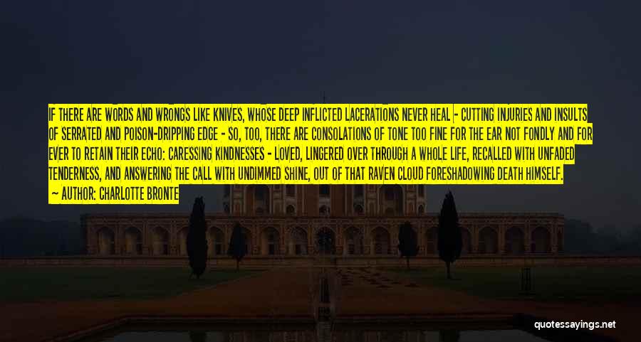 Charlotte Bronte Quotes: If There Are Words And Wrongs Like Knives, Whose Deep Inflicted Lacerations Never Heal - Cutting Injuries And Insults Of