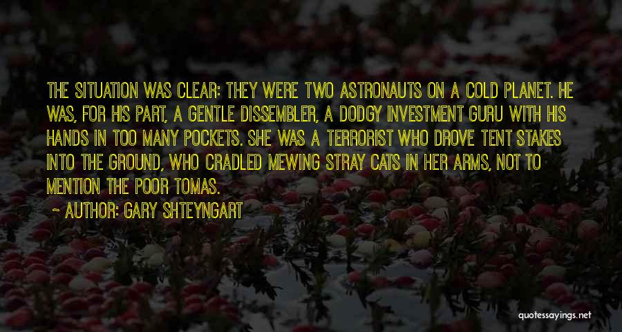 Gary Shteyngart Quotes: The Situation Was Clear: They Were Two Astronauts On A Cold Planet. He Was, For His Part, A Gentle Dissembler,