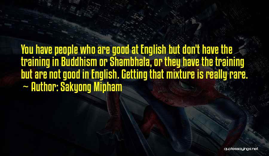 Sakyong Mipham Quotes: You Have People Who Are Good At English But Don't Have The Training In Buddhism Or Shambhala, Or They Have