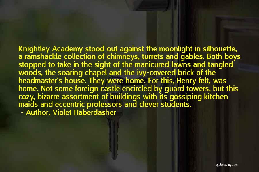 Violet Haberdasher Quotes: Knightley Academy Stood Out Against The Moonlight In Silhouette, A Ramshackle Collection Of Chimneys, Turrets And Gables. Both Boys Stopped