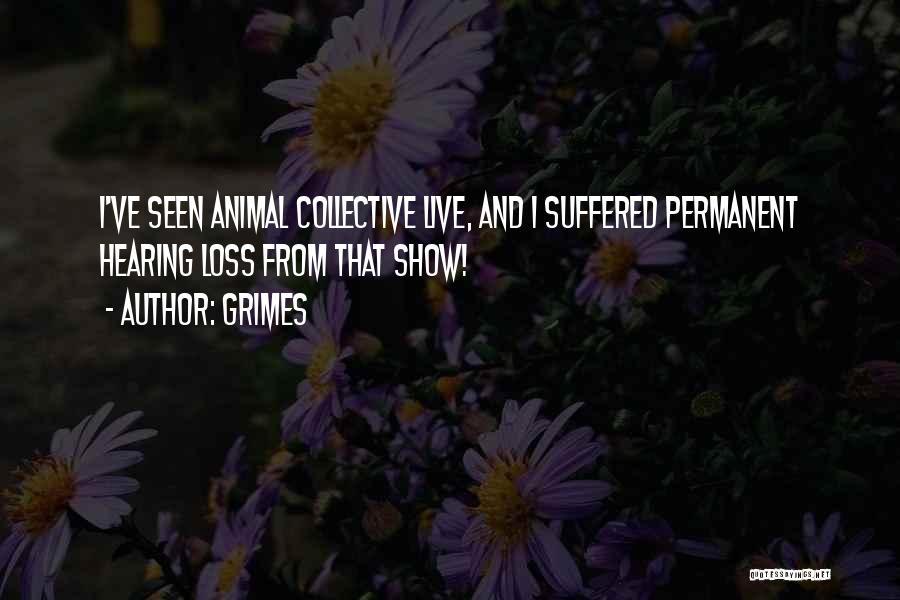 Grimes Quotes: I've Seen Animal Collective Live, And I Suffered Permanent Hearing Loss From That Show!