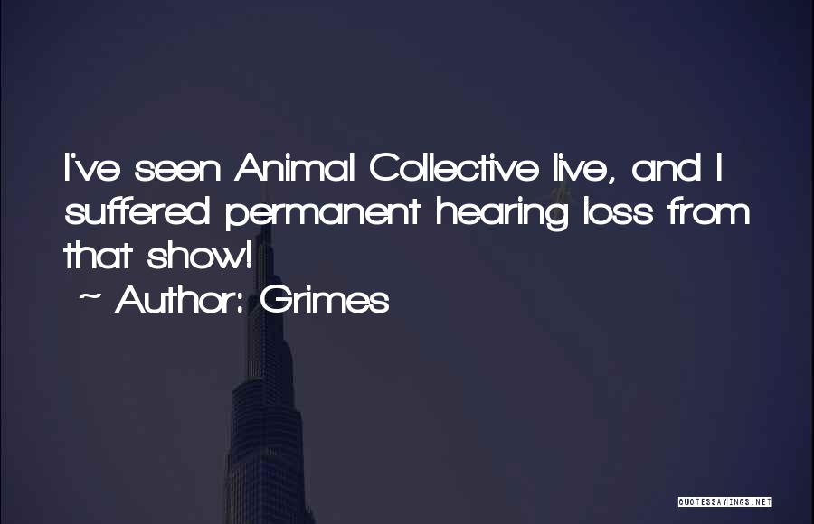 Grimes Quotes: I've Seen Animal Collective Live, And I Suffered Permanent Hearing Loss From That Show!
