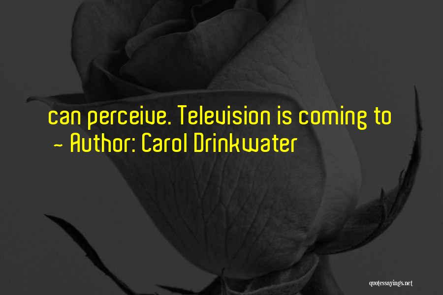 Carol Drinkwater Quotes: Can Perceive. Television Is Coming To