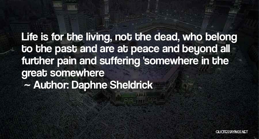 Daphne Sheldrick Quotes: Life Is For The Living, Not The Dead, Who Belong To The Past And Are At Peace And Beyond All