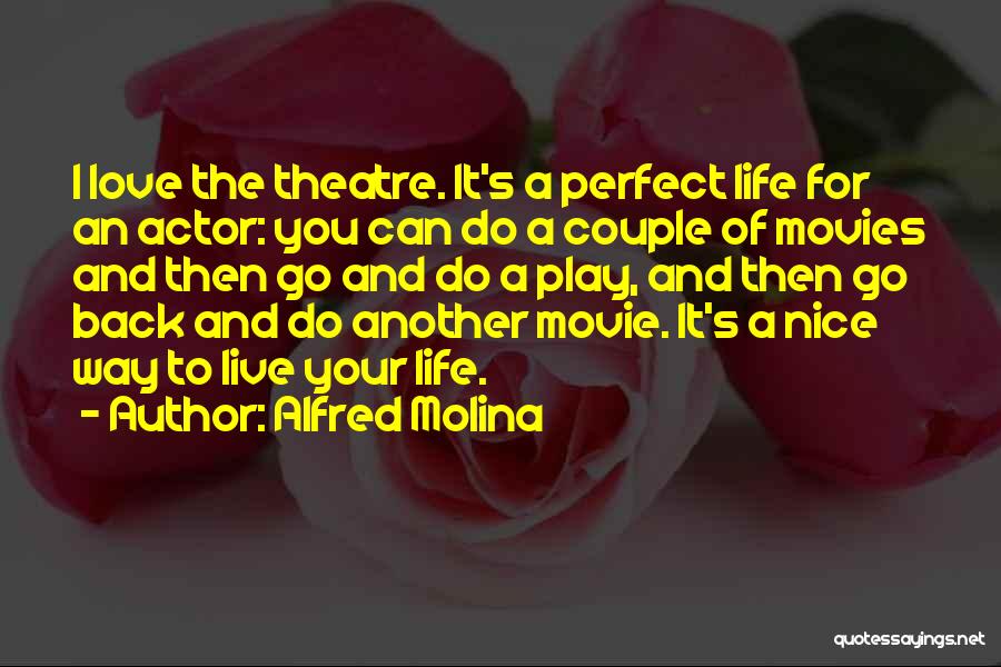 Alfred Molina Quotes: I Love The Theatre. It's A Perfect Life For An Actor: You Can Do A Couple Of Movies And Then