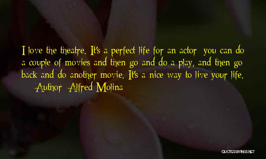Alfred Molina Quotes: I Love The Theatre. It's A Perfect Life For An Actor: You Can Do A Couple Of Movies And Then
