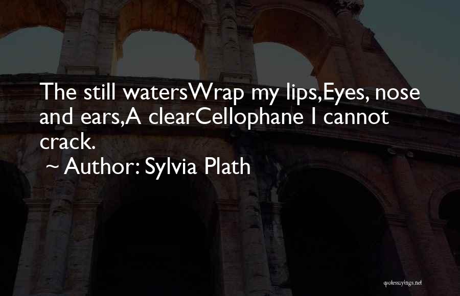 Sylvia Plath Quotes: The Still Waterswrap My Lips,eyes, Nose And Ears,a Clearcellophane I Cannot Crack.