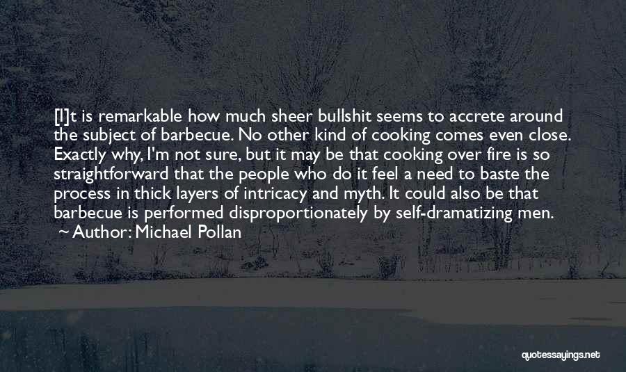 Michael Pollan Quotes: [i]t Is Remarkable How Much Sheer Bullshit Seems To Accrete Around The Subject Of Barbecue. No Other Kind Of Cooking