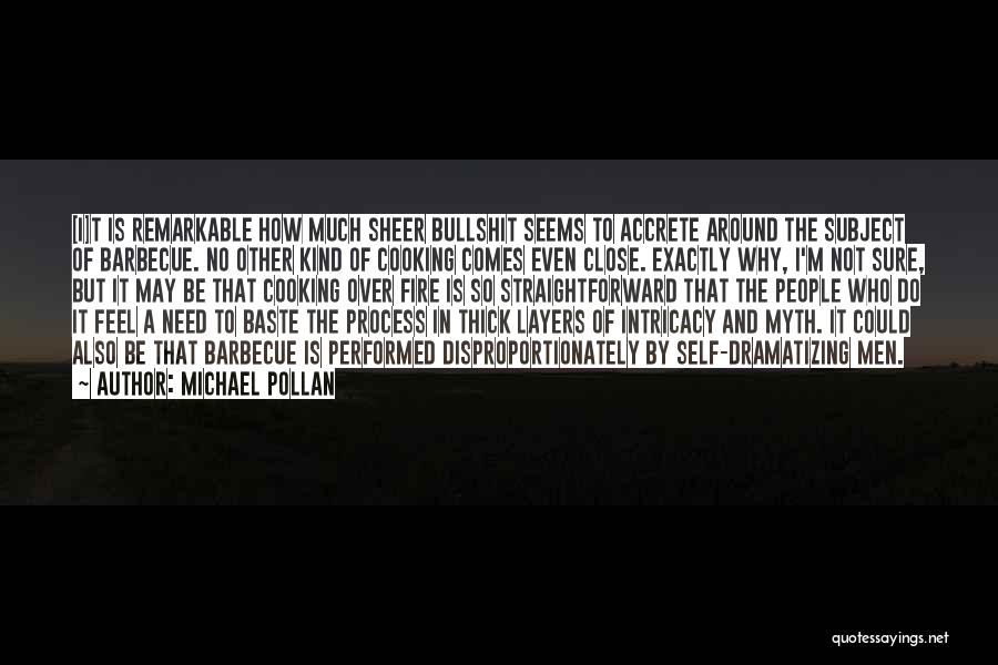 Michael Pollan Quotes: [i]t Is Remarkable How Much Sheer Bullshit Seems To Accrete Around The Subject Of Barbecue. No Other Kind Of Cooking