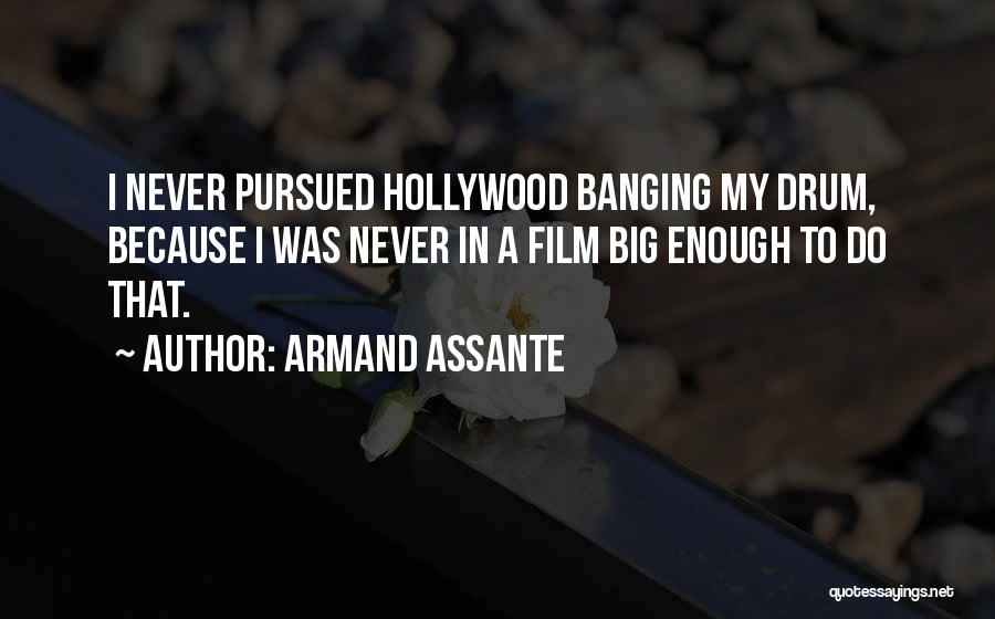 Armand Assante Quotes: I Never Pursued Hollywood Banging My Drum, Because I Was Never In A Film Big Enough To Do That.