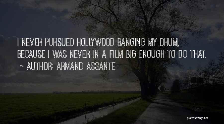 Armand Assante Quotes: I Never Pursued Hollywood Banging My Drum, Because I Was Never In A Film Big Enough To Do That.