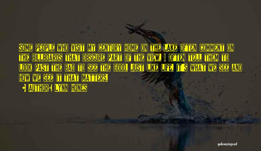 Lynn Hones Quotes: Some People Who Visit My Century Home On The Lake Often Comment On The Billboards That Obscure Part Of The