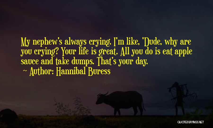 Hannibal Buress Quotes: My Nephew's Always Crying. I'm Like, 'dude, Why Are You Crying? Your Life Is Great. All You Do Is Eat