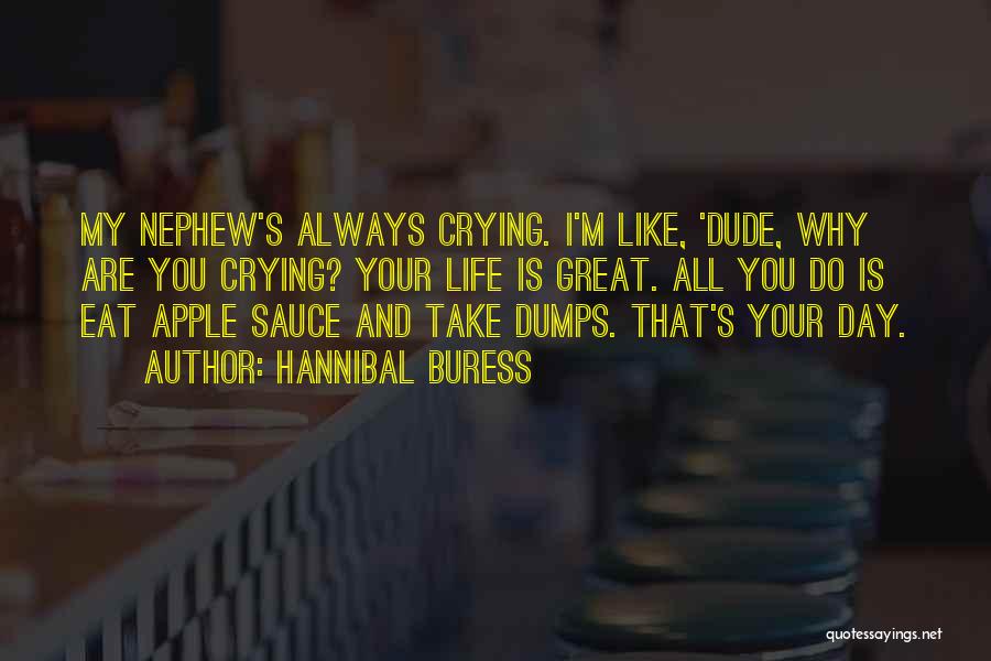 Hannibal Buress Quotes: My Nephew's Always Crying. I'm Like, 'dude, Why Are You Crying? Your Life Is Great. All You Do Is Eat