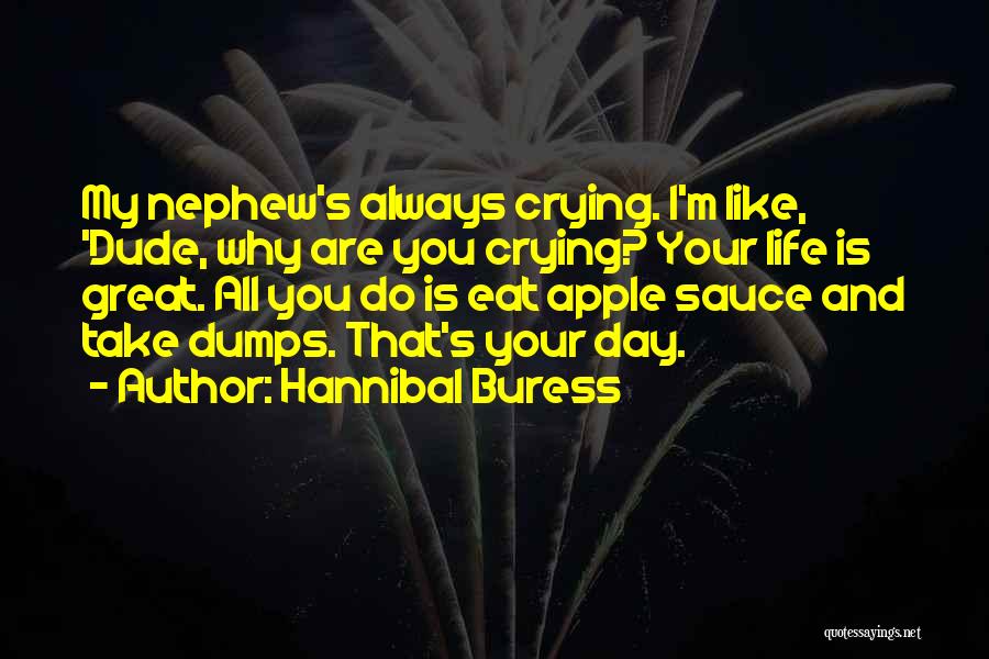 Hannibal Buress Quotes: My Nephew's Always Crying. I'm Like, 'dude, Why Are You Crying? Your Life Is Great. All You Do Is Eat