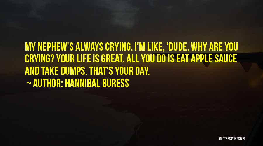 Hannibal Buress Quotes: My Nephew's Always Crying. I'm Like, 'dude, Why Are You Crying? Your Life Is Great. All You Do Is Eat