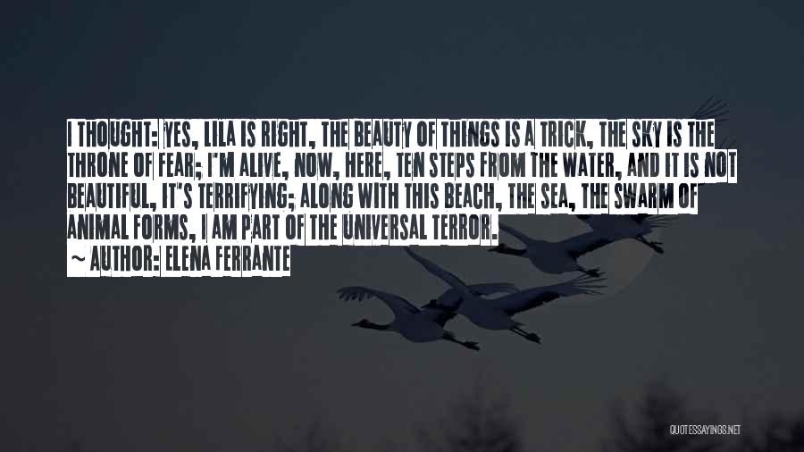 Elena Ferrante Quotes: I Thought: Yes, Lila Is Right, The Beauty Of Things Is A Trick, The Sky Is The Throne Of Fear;
