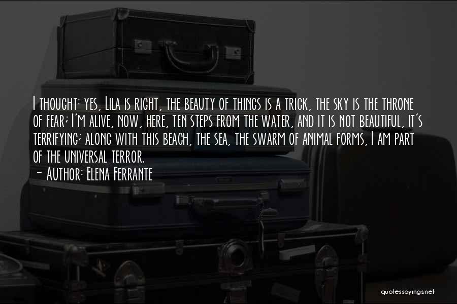 Elena Ferrante Quotes: I Thought: Yes, Lila Is Right, The Beauty Of Things Is A Trick, The Sky Is The Throne Of Fear;