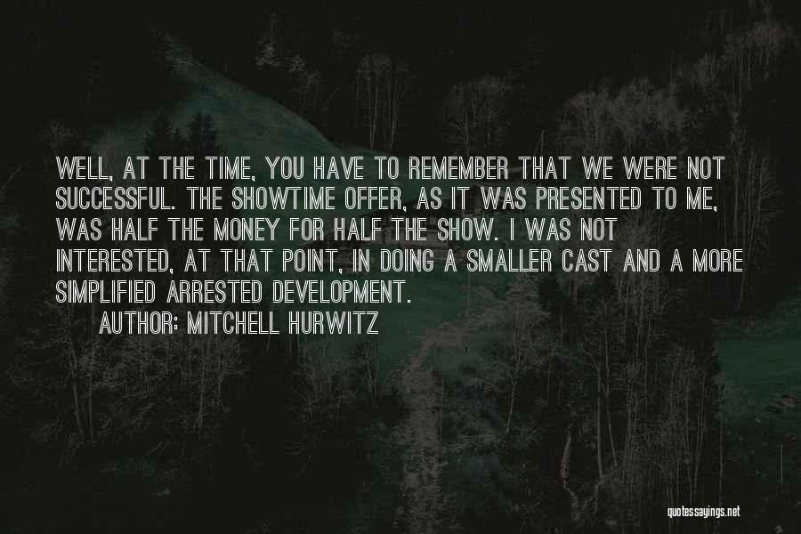 Mitchell Hurwitz Quotes: Well, At The Time, You Have To Remember That We Were Not Successful. The Showtime Offer, As It Was Presented