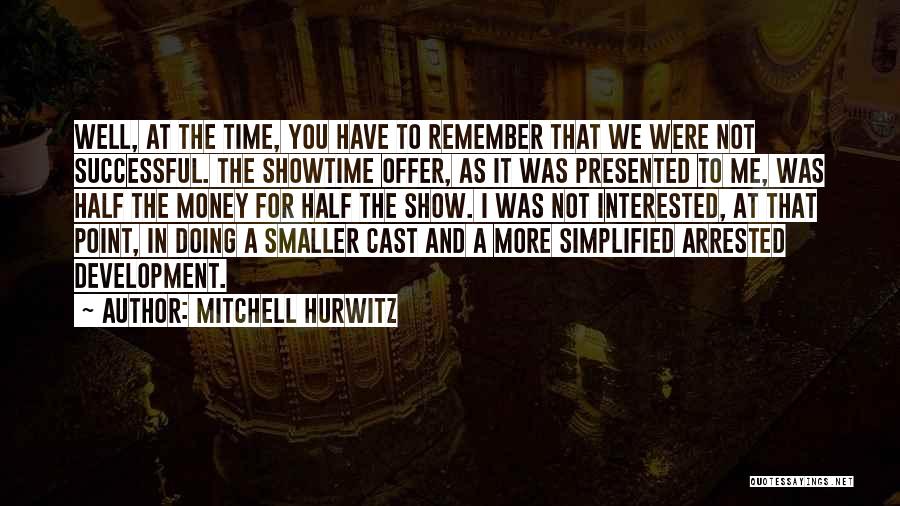 Mitchell Hurwitz Quotes: Well, At The Time, You Have To Remember That We Were Not Successful. The Showtime Offer, As It Was Presented