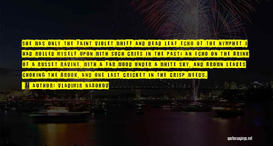 Vladimir Nabokov Quotes: She Was Only The Faint Violet Whiff And Dead Leaf Echo Of The Nymphet I Had Rolled Myself Upon With