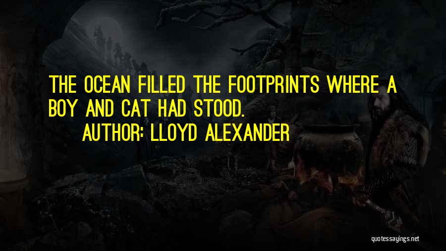 Lloyd Alexander Quotes: The Ocean Filled The Footprints Where A Boy And Cat Had Stood.