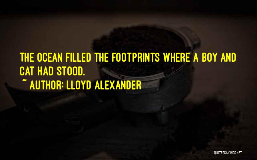 Lloyd Alexander Quotes: The Ocean Filled The Footprints Where A Boy And Cat Had Stood.