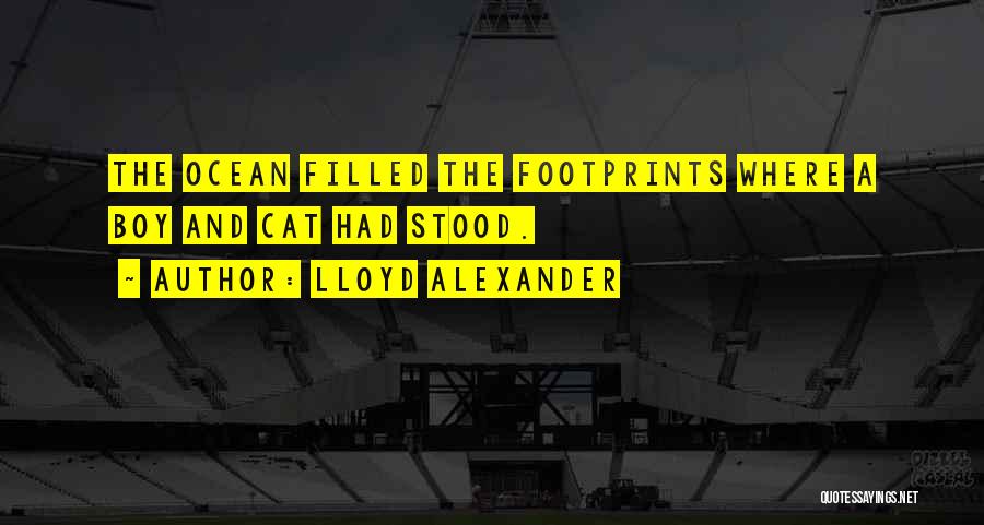 Lloyd Alexander Quotes: The Ocean Filled The Footprints Where A Boy And Cat Had Stood.