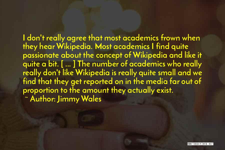 Jimmy Wales Quotes: I Don't Really Agree That Most Academics Frown When They Hear Wikipedia. Most Academics I Find Quite Passionate About The