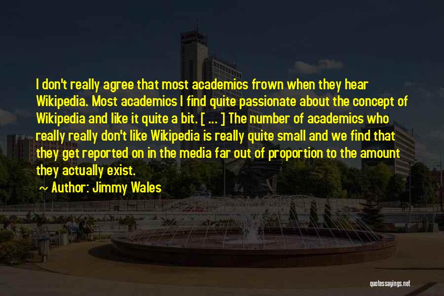 Jimmy Wales Quotes: I Don't Really Agree That Most Academics Frown When They Hear Wikipedia. Most Academics I Find Quite Passionate About The