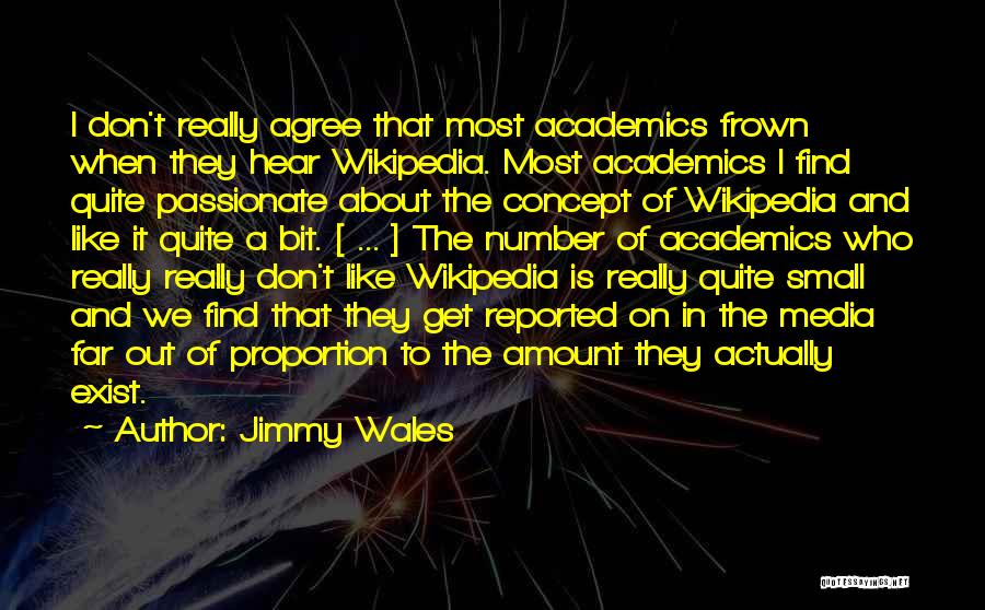 Jimmy Wales Quotes: I Don't Really Agree That Most Academics Frown When They Hear Wikipedia. Most Academics I Find Quite Passionate About The