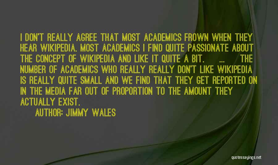 Jimmy Wales Quotes: I Don't Really Agree That Most Academics Frown When They Hear Wikipedia. Most Academics I Find Quite Passionate About The