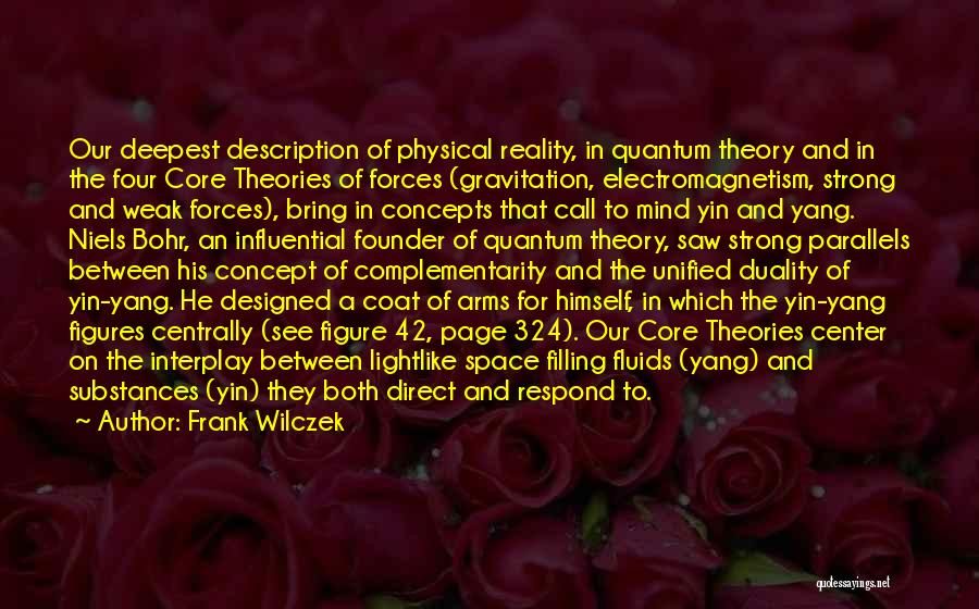 Frank Wilczek Quotes: Our Deepest Description Of Physical Reality, In Quantum Theory And In The Four Core Theories Of Forces (gravitation, Electromagnetism, Strong